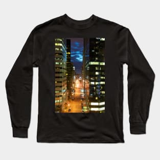 Montréal, Kennedy, nuit. Long Sleeve T-Shirt